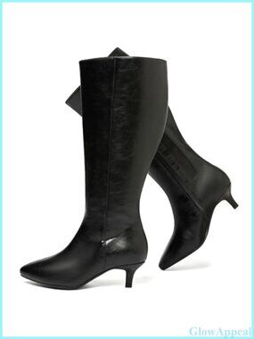 Extra Wide Calf Knee High Boots Faux Leather Wide Width Comfort